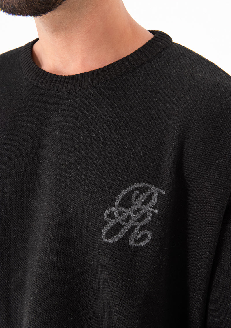 Lucky streets black knitted sweater