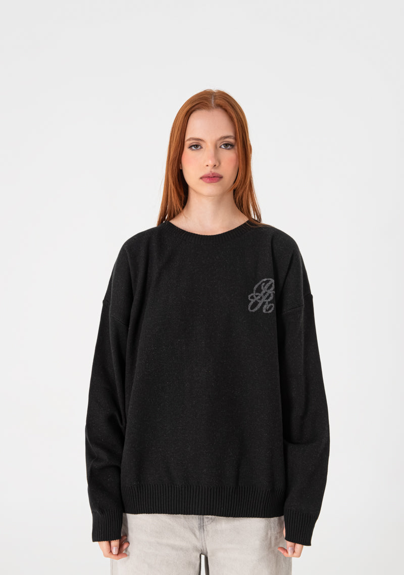 Lucky streets black knitted sweater