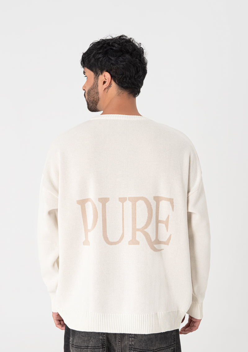 Lucky streets cream knitted sweater