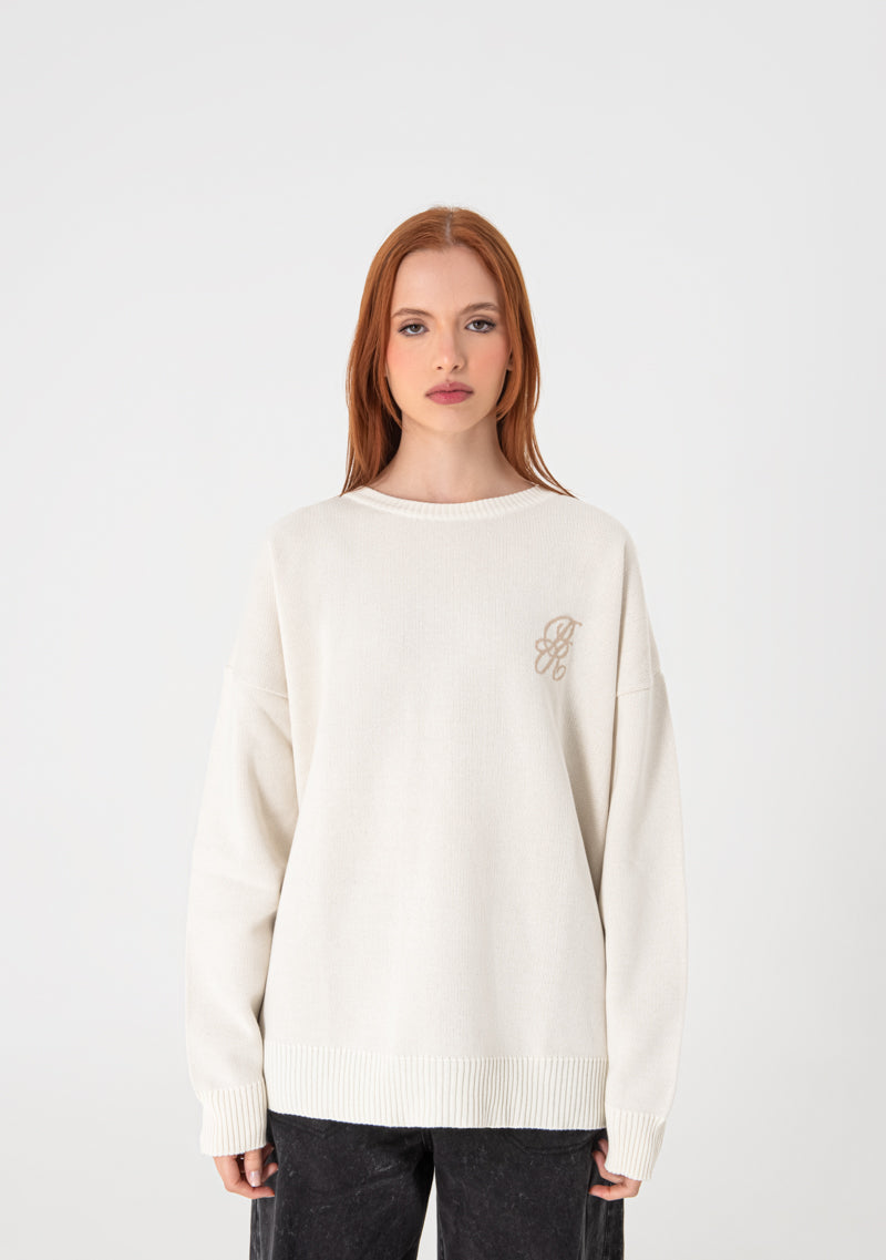 Lucky streets cream knitted sweater