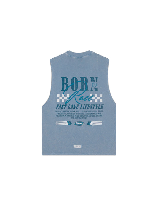 Overdrive Washed Blue Tank Top
