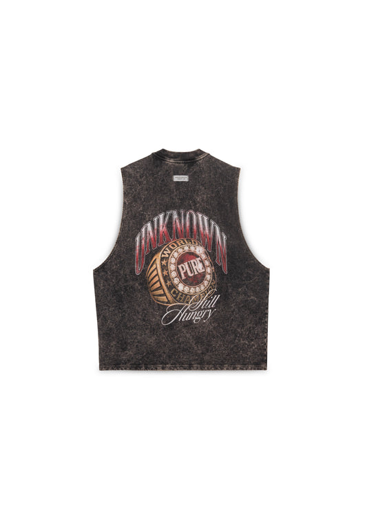 Still Hungry Washed Gray Tank Top