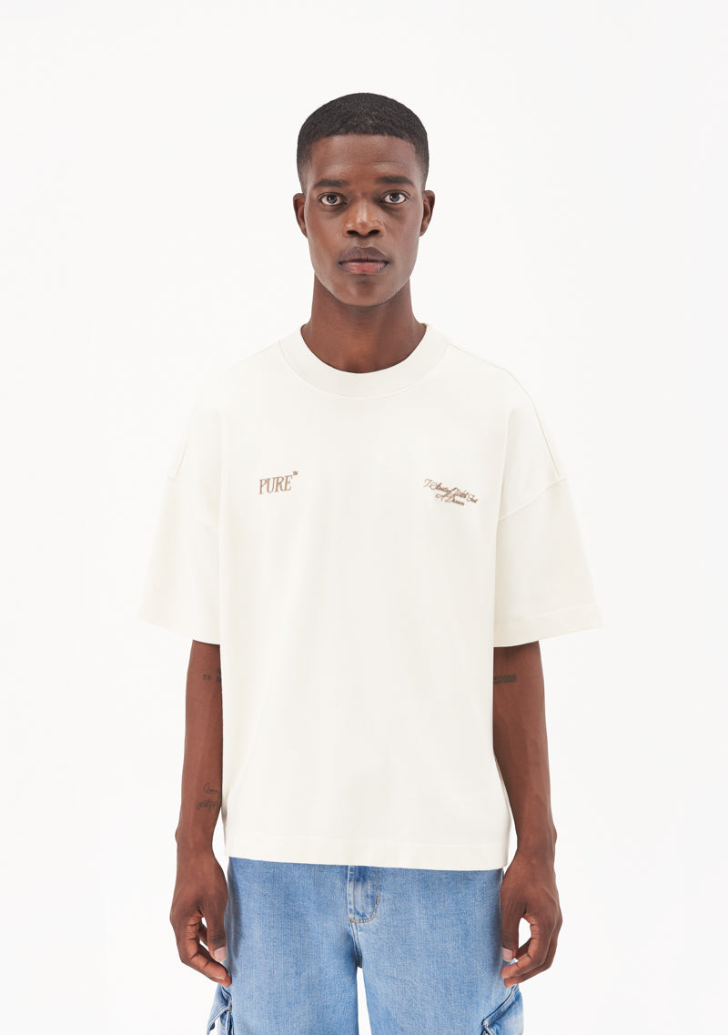 Classic cream box fit t-shirt