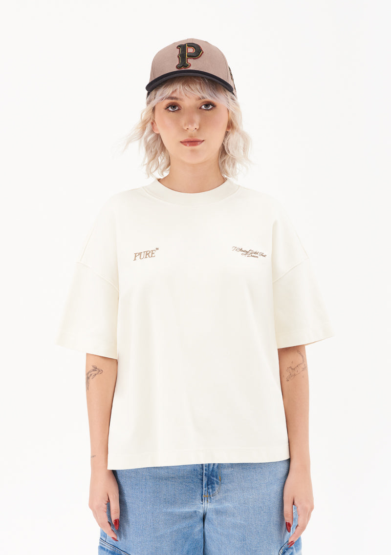 Classic cream box fit t-shirt