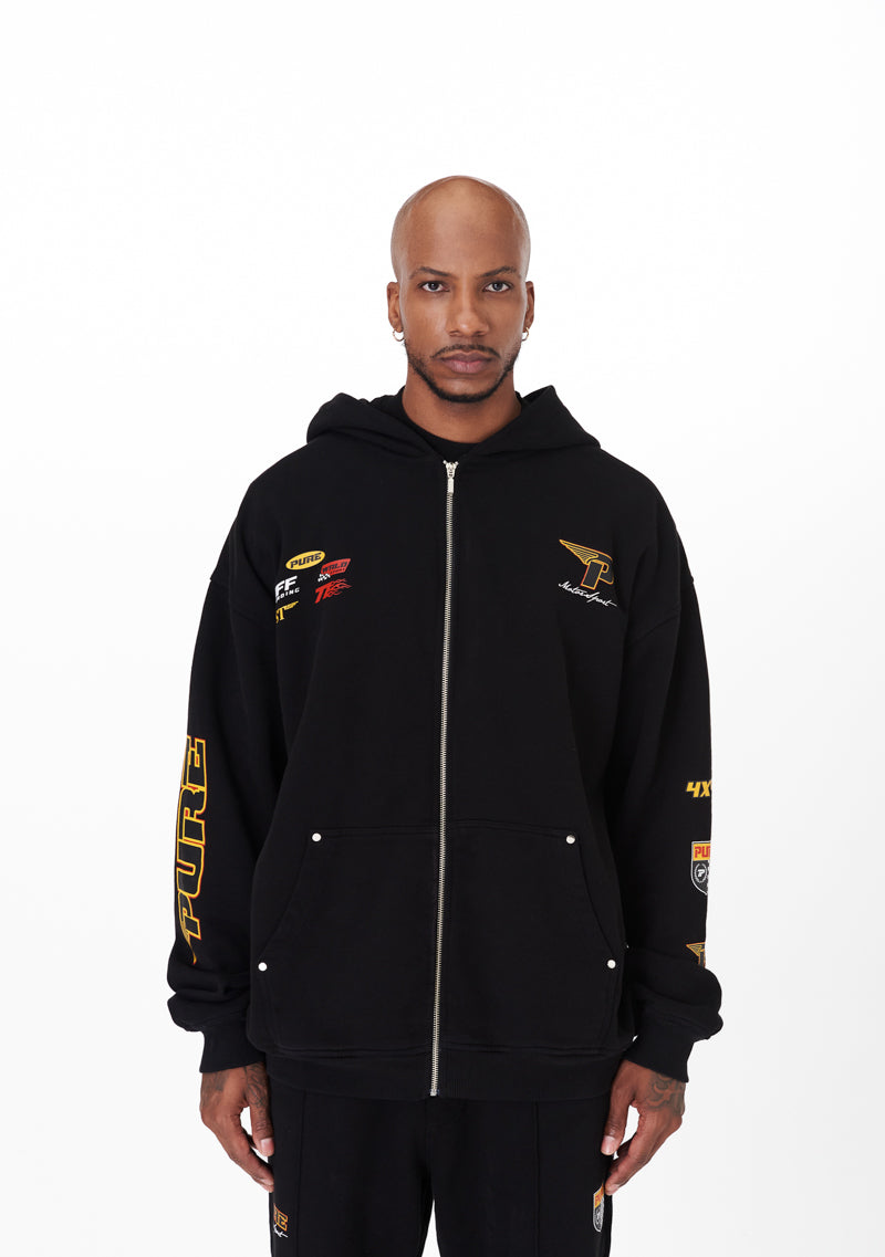 Motorsport black hoodie