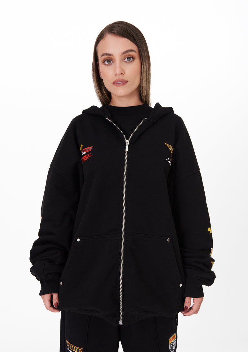 Motorsport black hoodie