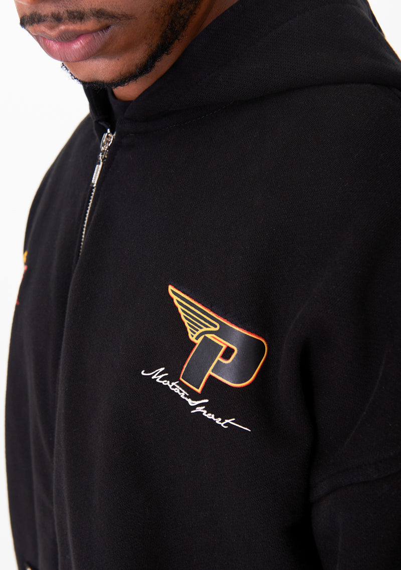 Motorsport black hoodie