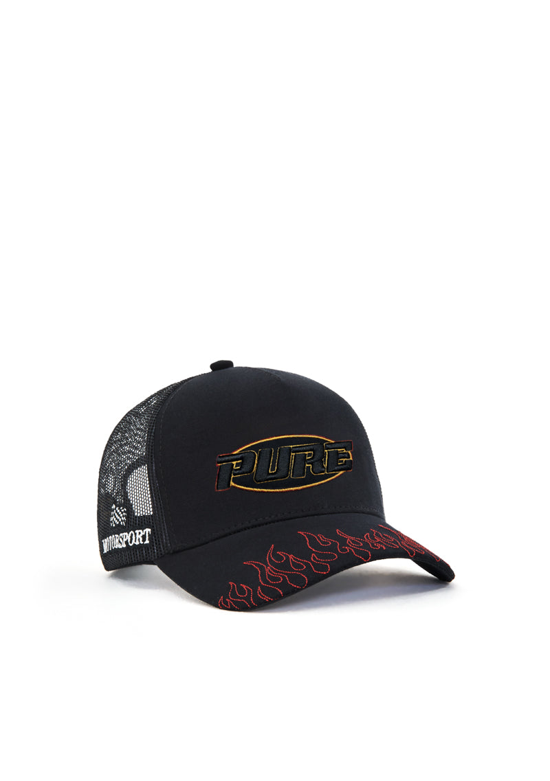 motorsport black cap