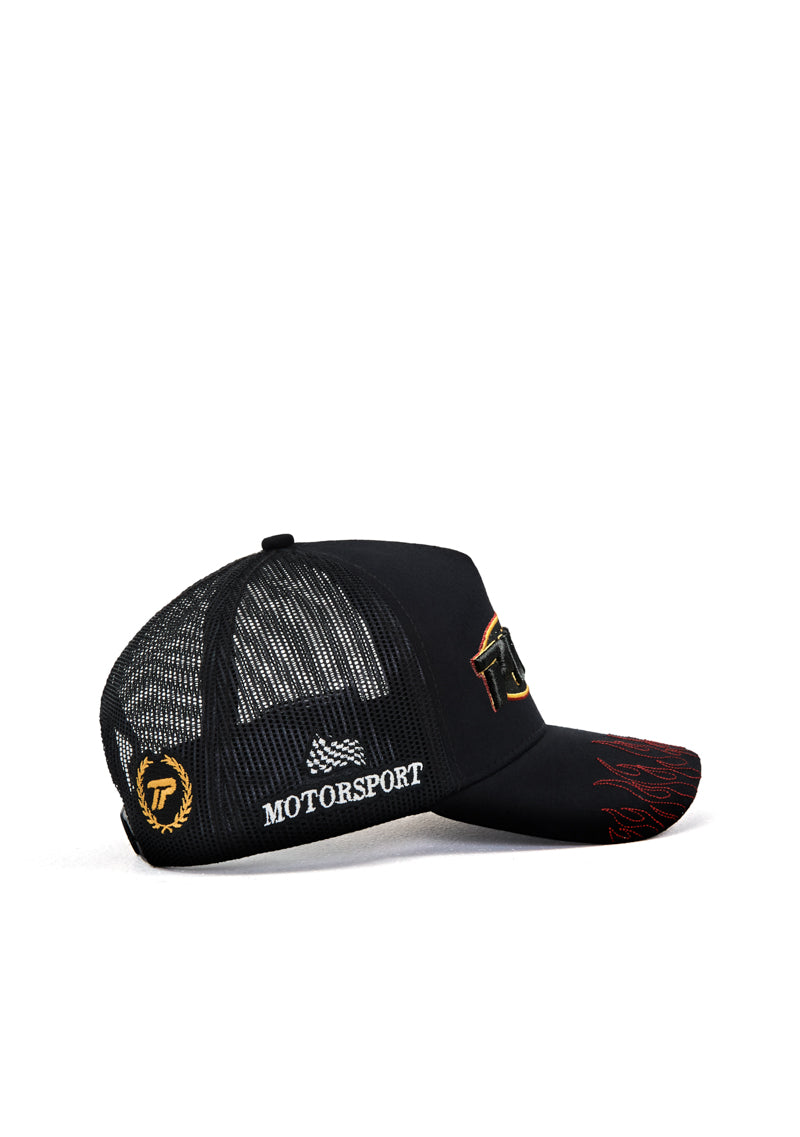 motorsport black cap