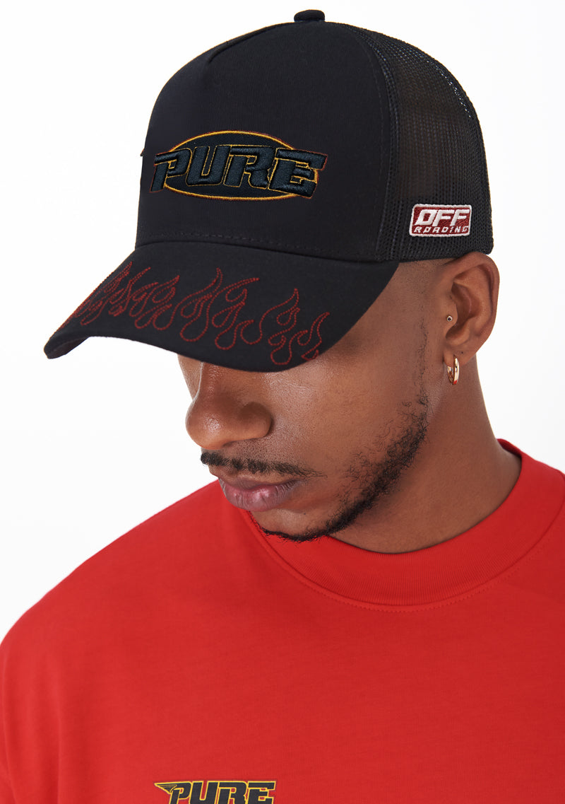 motorsport black cap