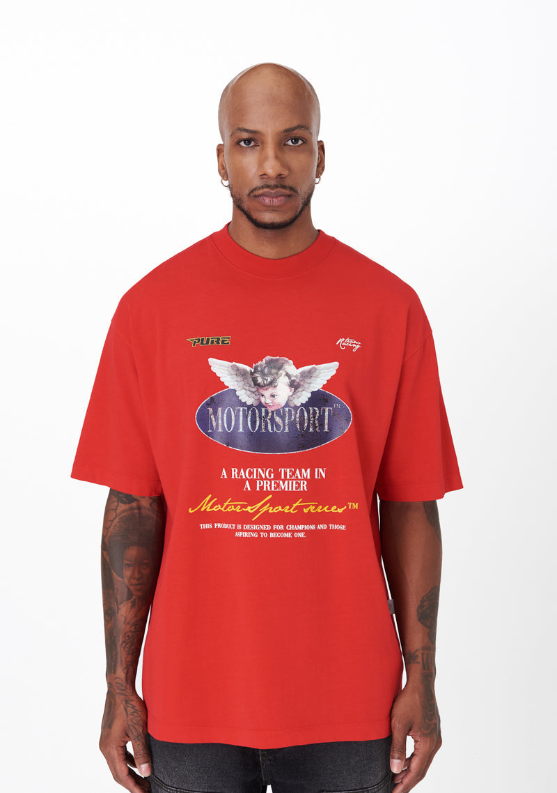 Motorsport red cherub t-shirt