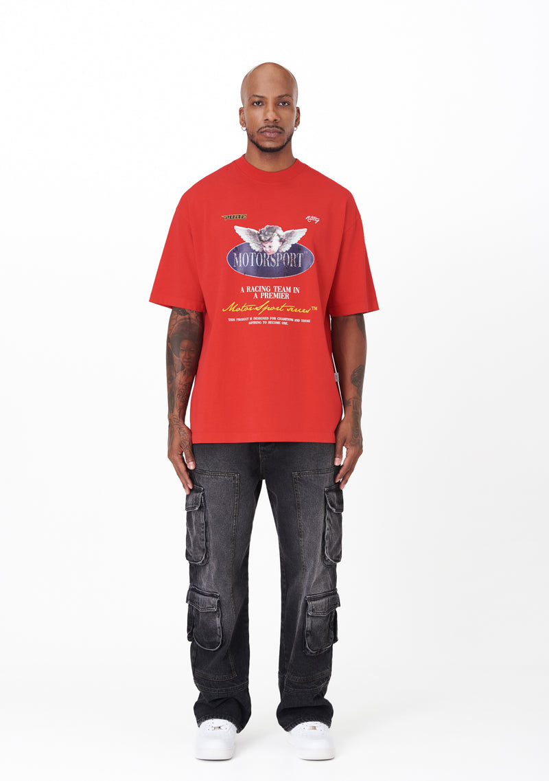 Motorsport red cherub t-shirt