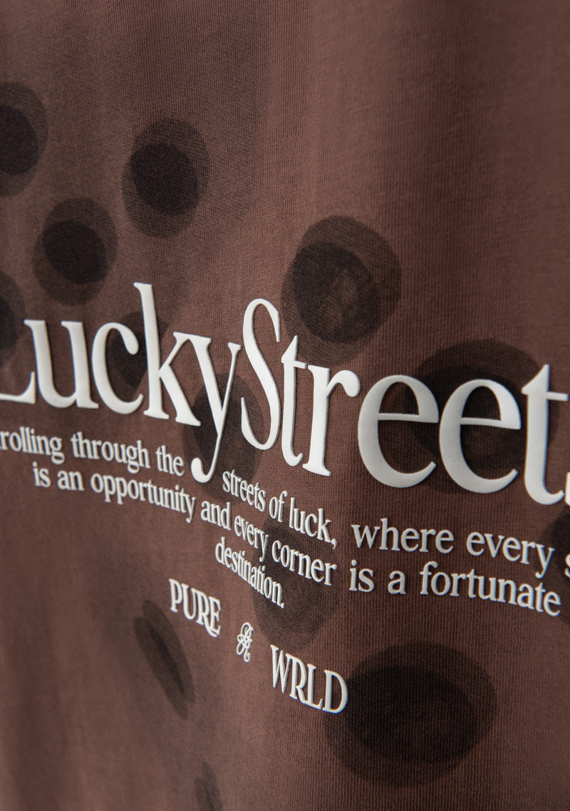 Lucky streets brown t-shirt