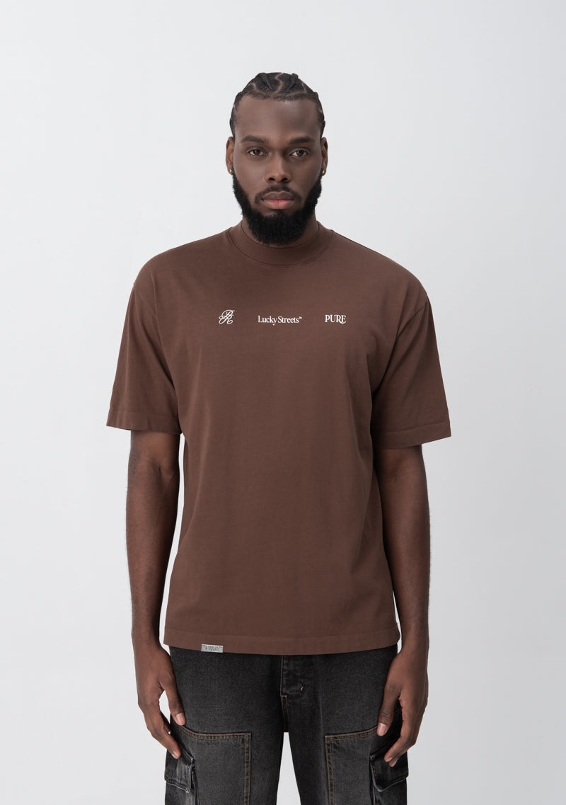 Lucky streets brown t-shirt