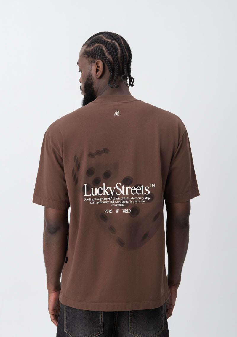 Lucky streets brown t-shirt