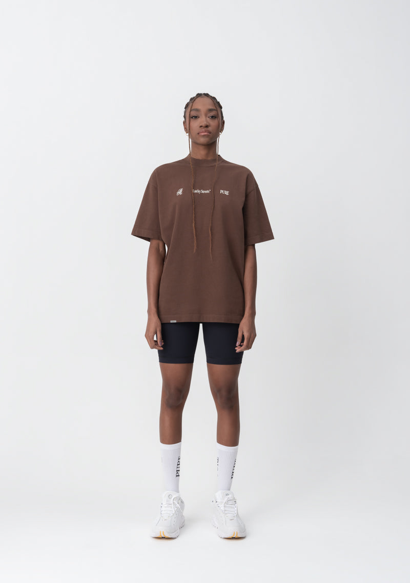 Lucky streets brown t-shirt