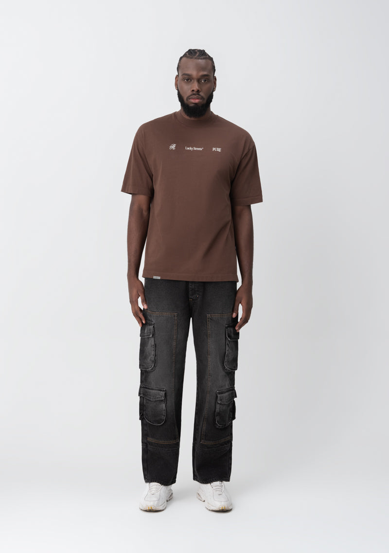 Lucky streets brown t-shirt