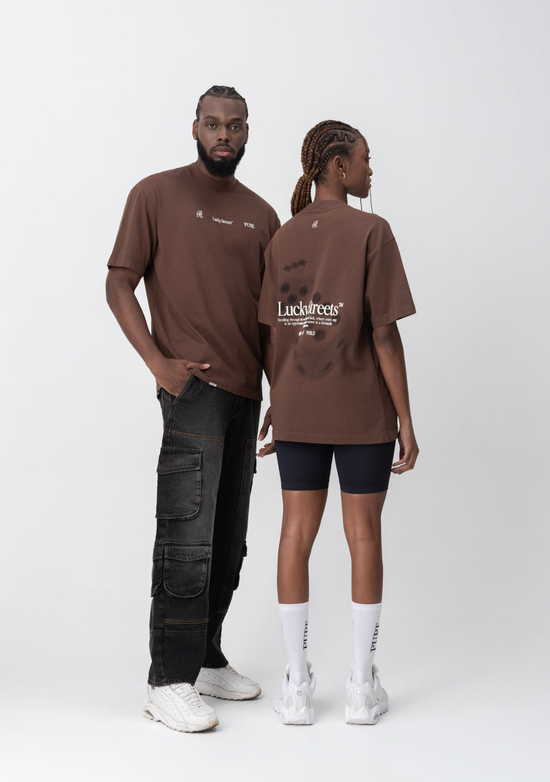 Lucky streets brown t-shirt