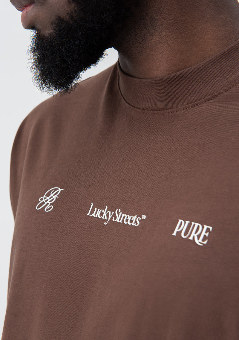 Lucky streets brown t-shirt