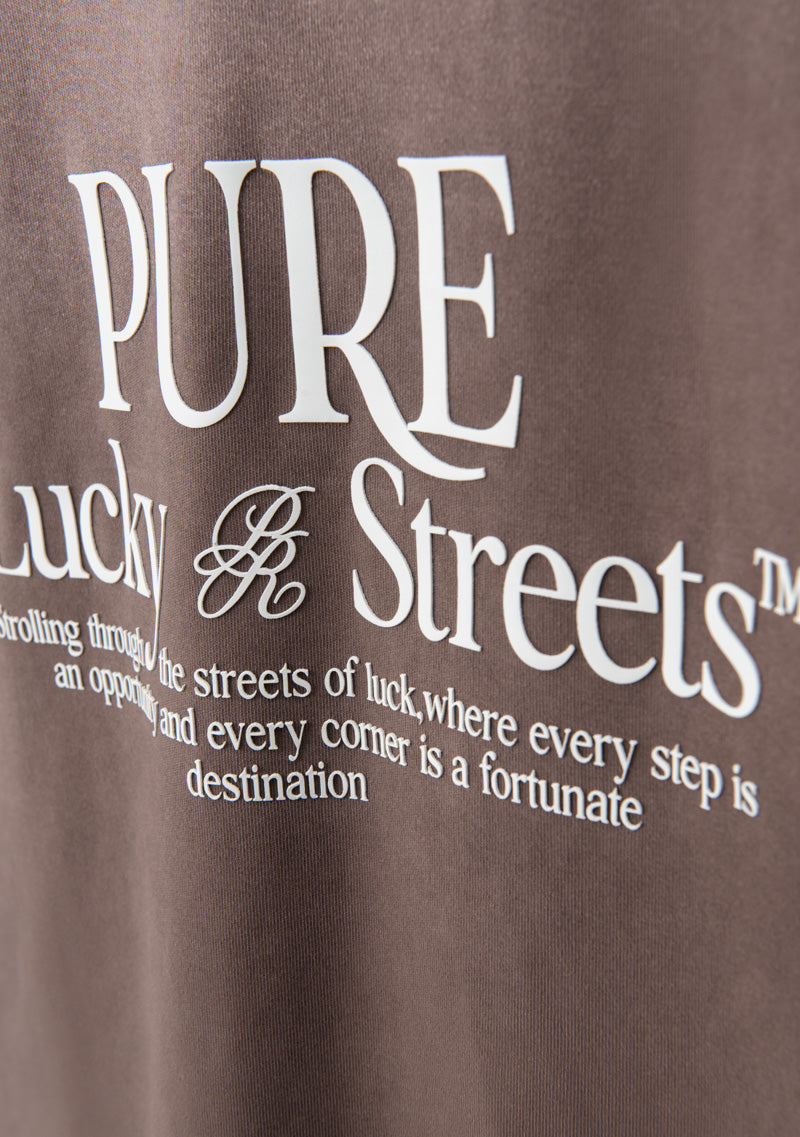 Lucky streets brown washed T-shirt