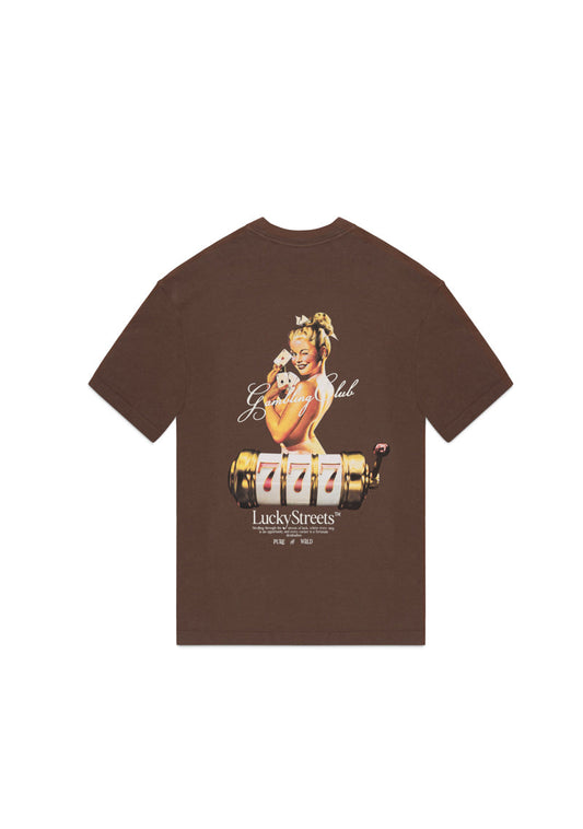 Lucky streets brown Pin up t-shirt