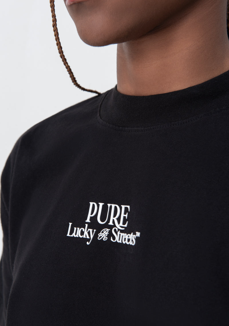 Lucky streets black crop top