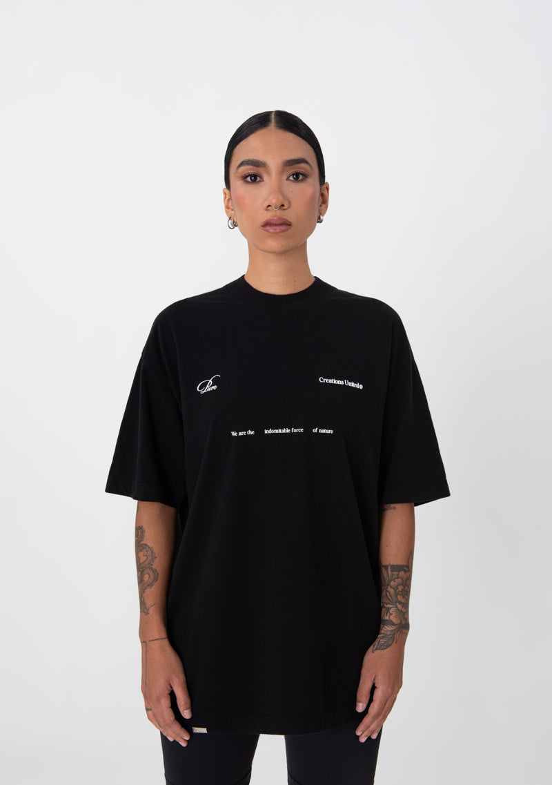 Uncontrolled black t-shirt