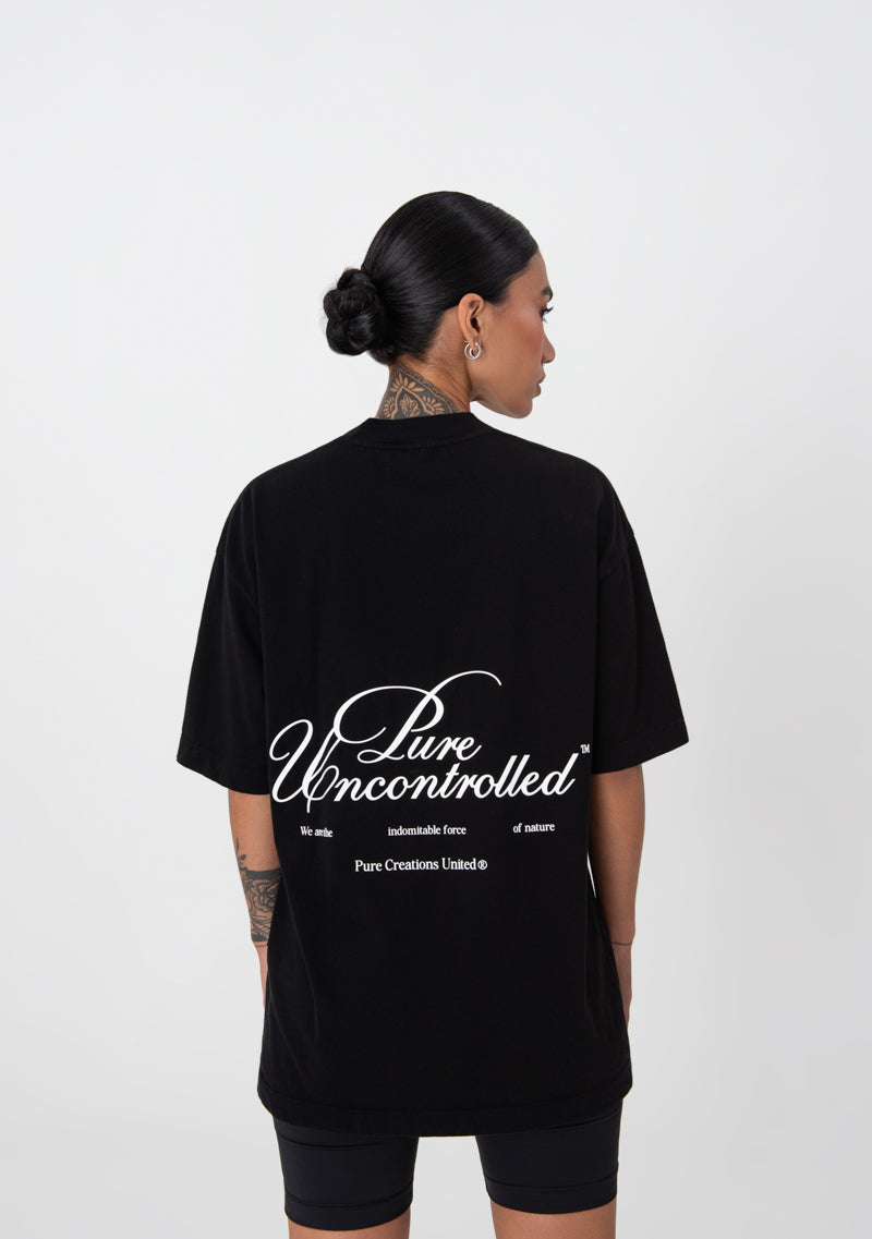 Uncontrolled black t-shirt