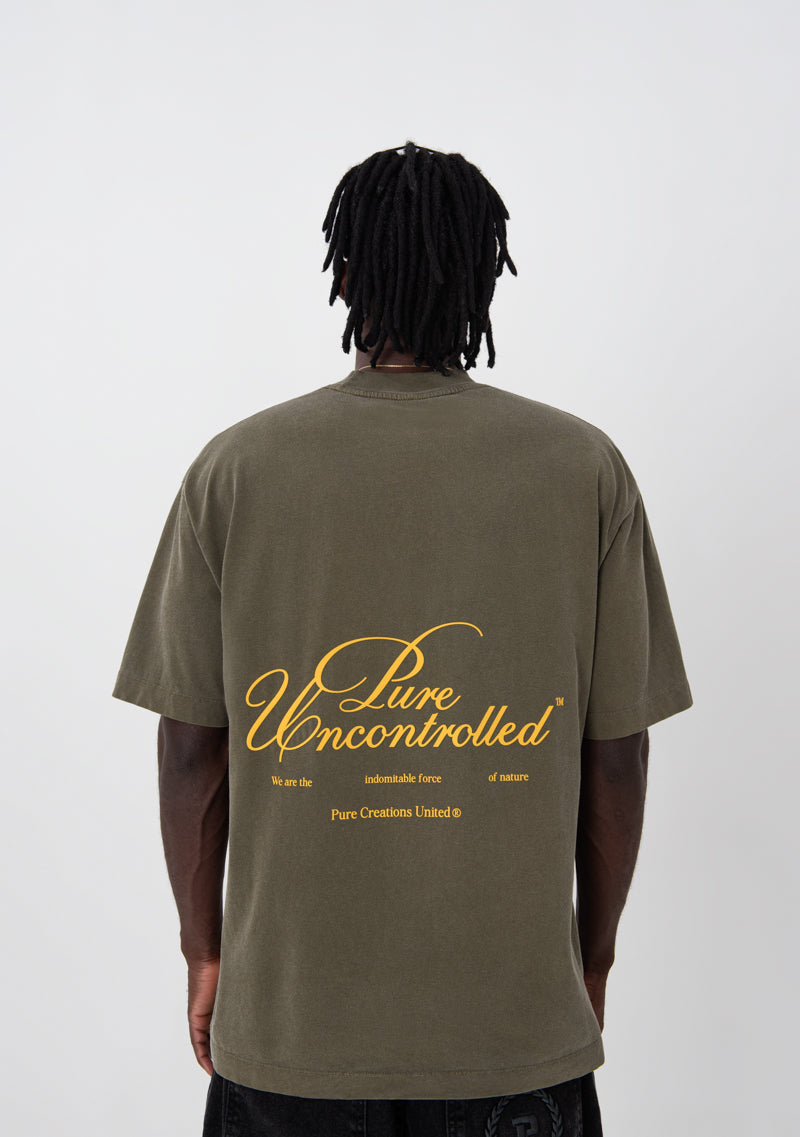 Uncontrolled green t-shirt