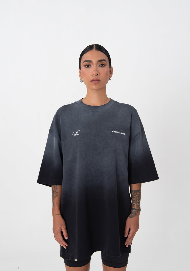 Uncontrolled black washed t-shirt