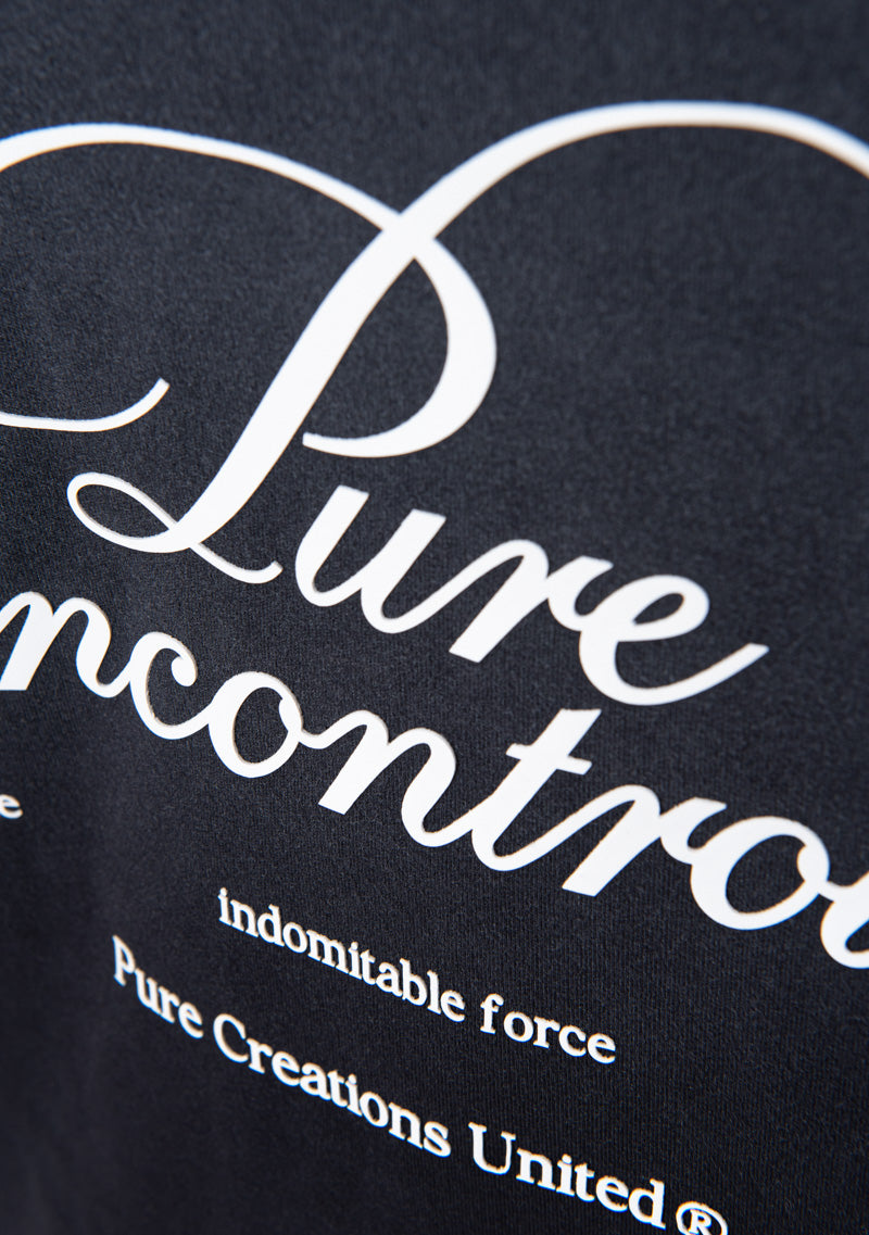 Uncontrolled black washed t-shirt