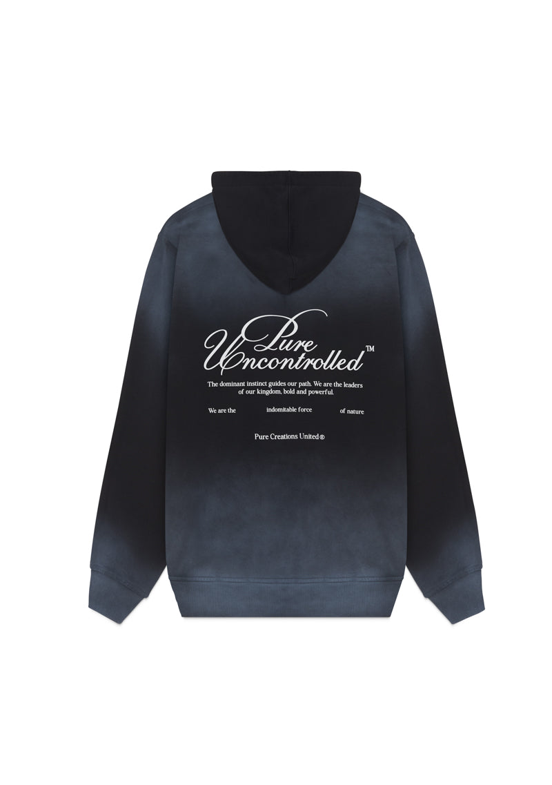 Uncontrolled Black washed Hoodie