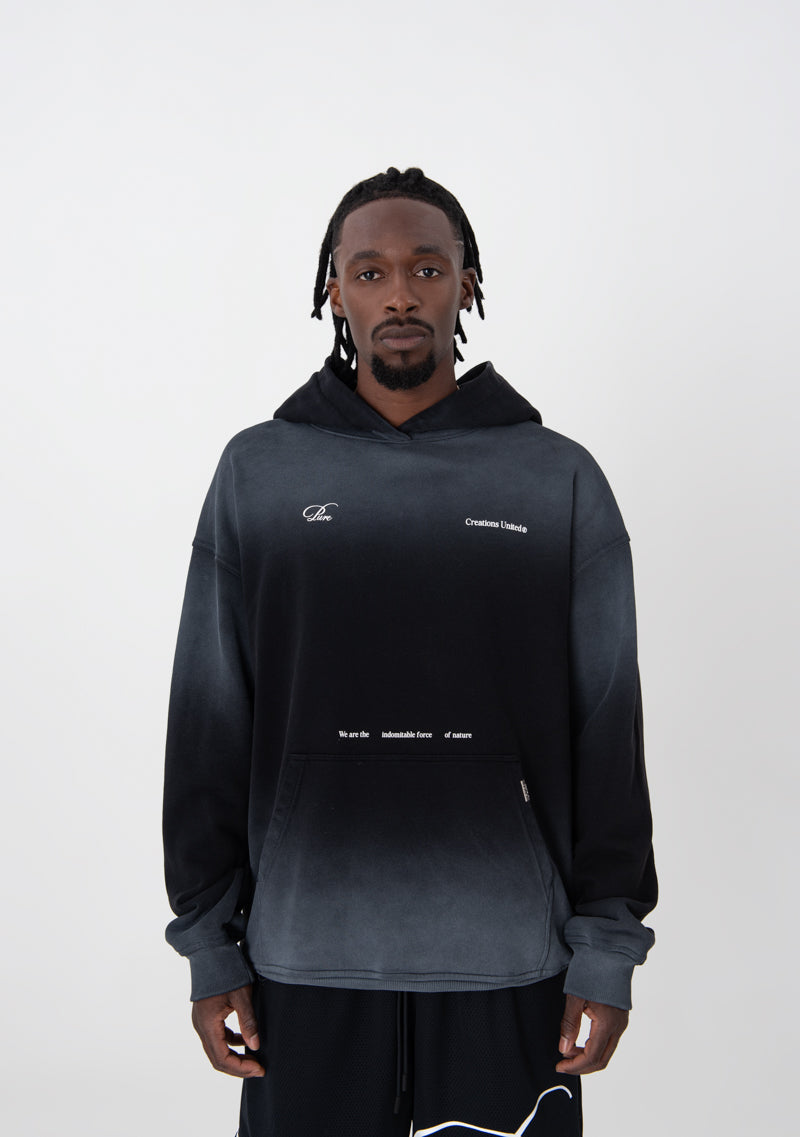 Uncontrolled Black washed Hoodie