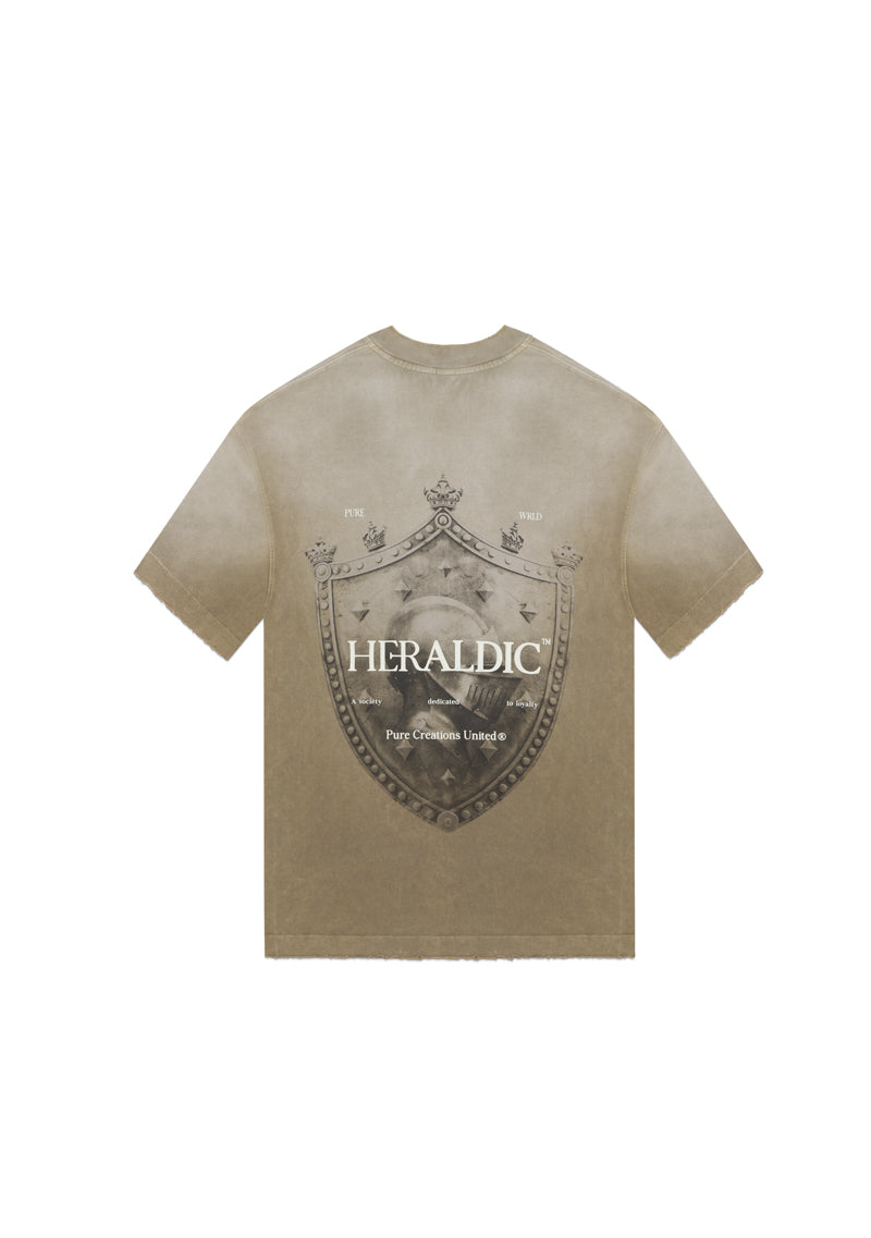 Heraldic brown shield T-shirt