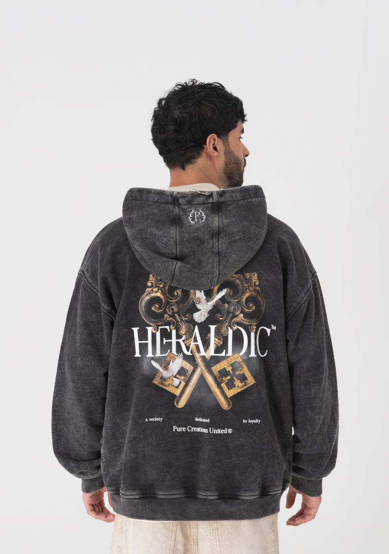 Heraldic Zip-Up Hoodie