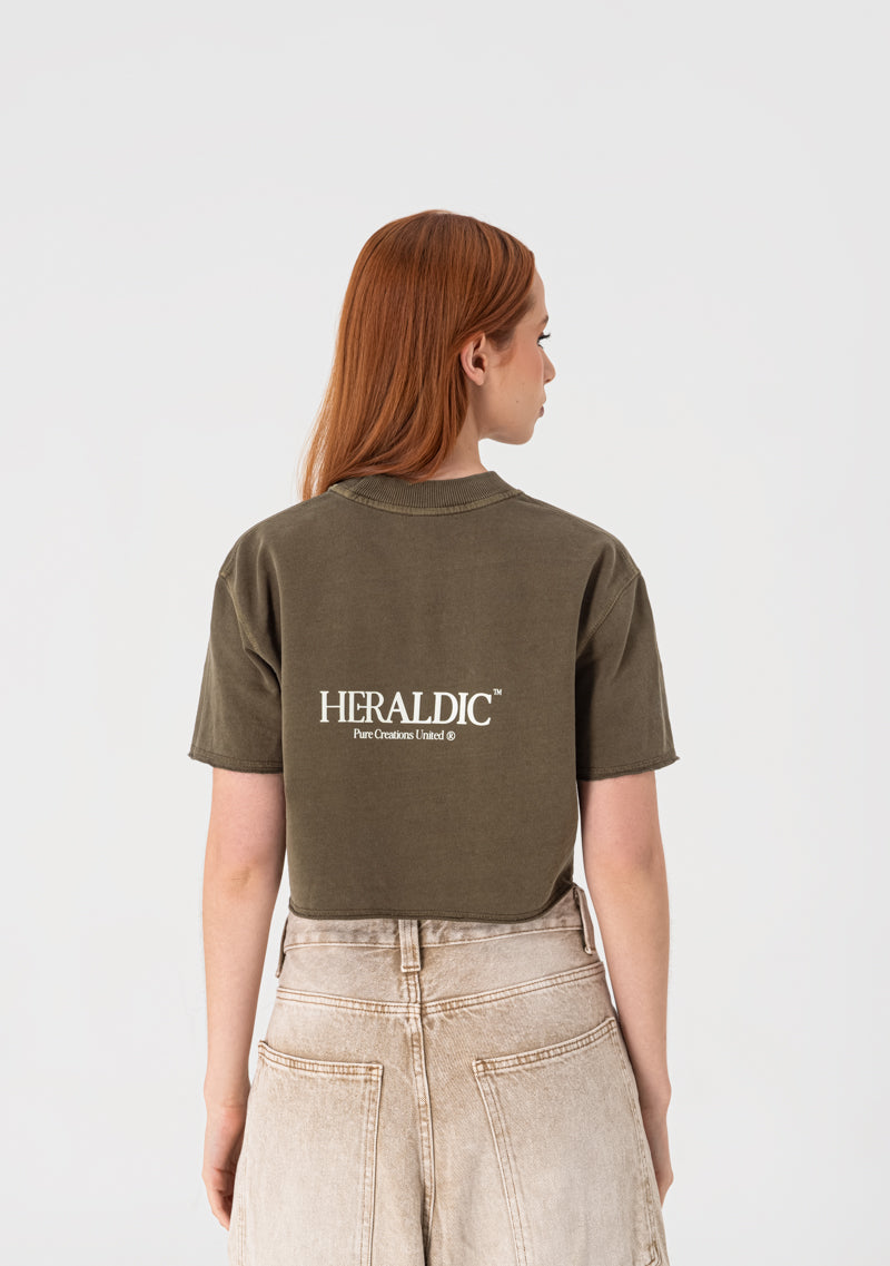 Heraldic Brown crop top