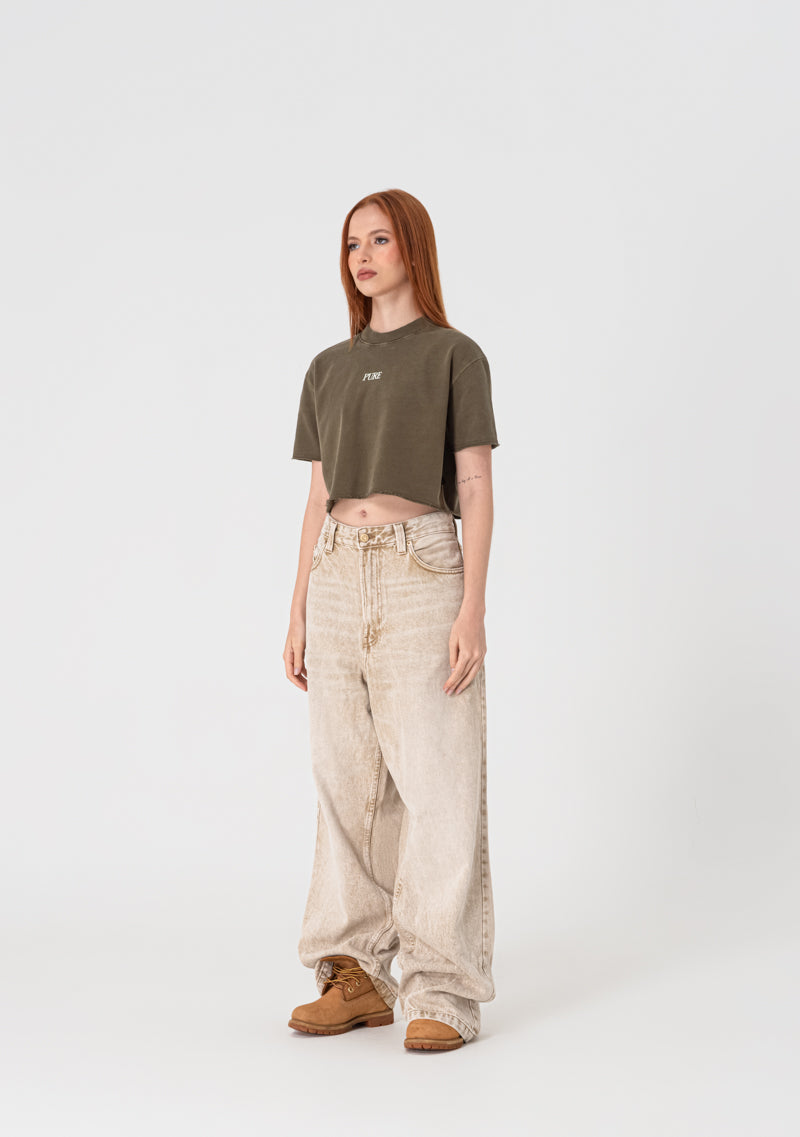 Heraldic Brown crop top