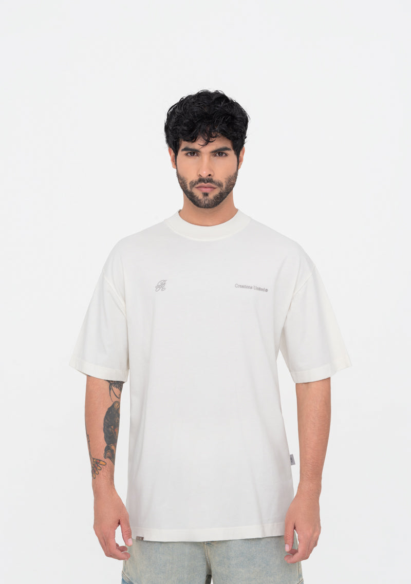 Áurea cream blurred t-shirt