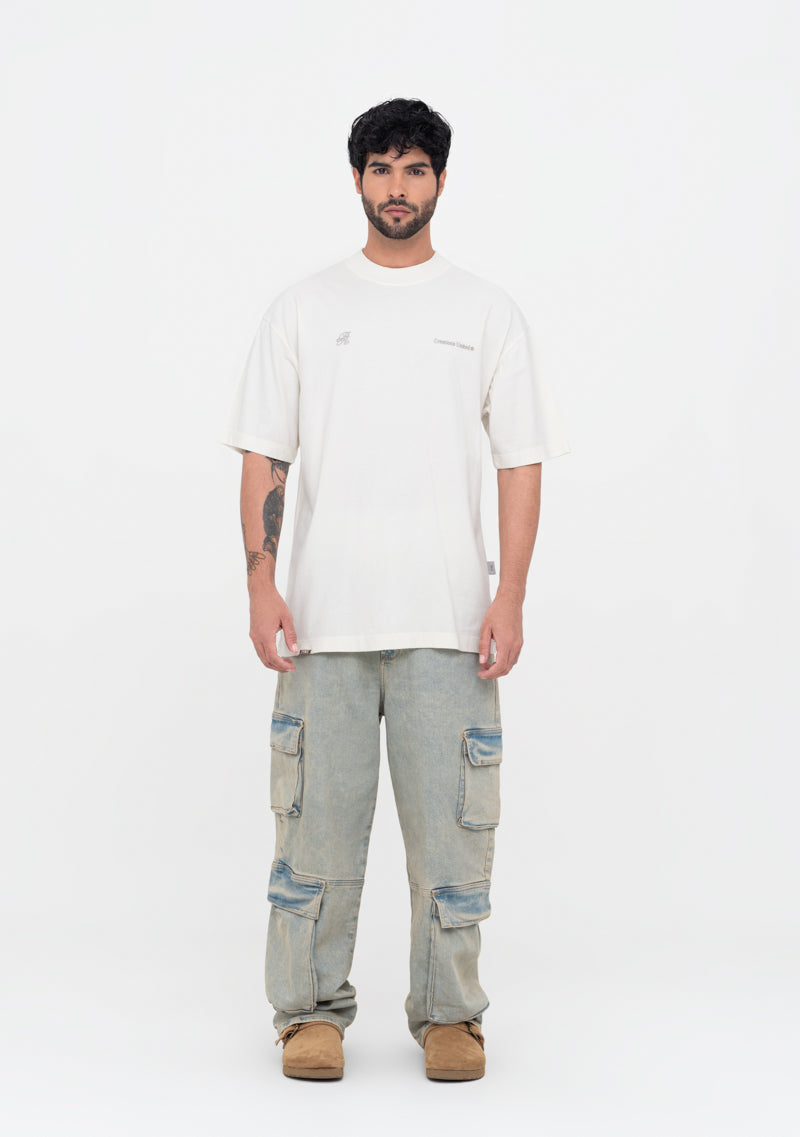 Áurea cream blurred t-shirt