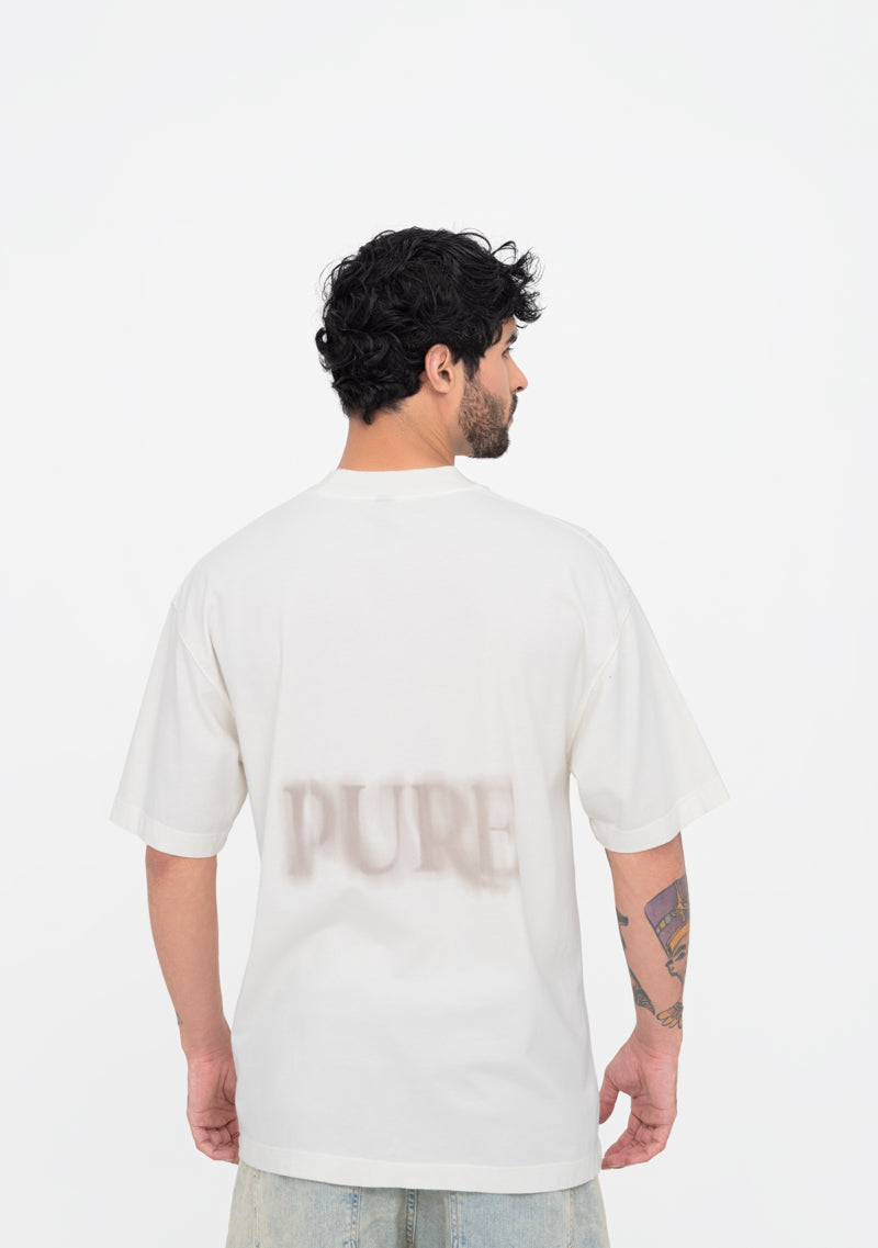 Áurea cream blurred t-shirt