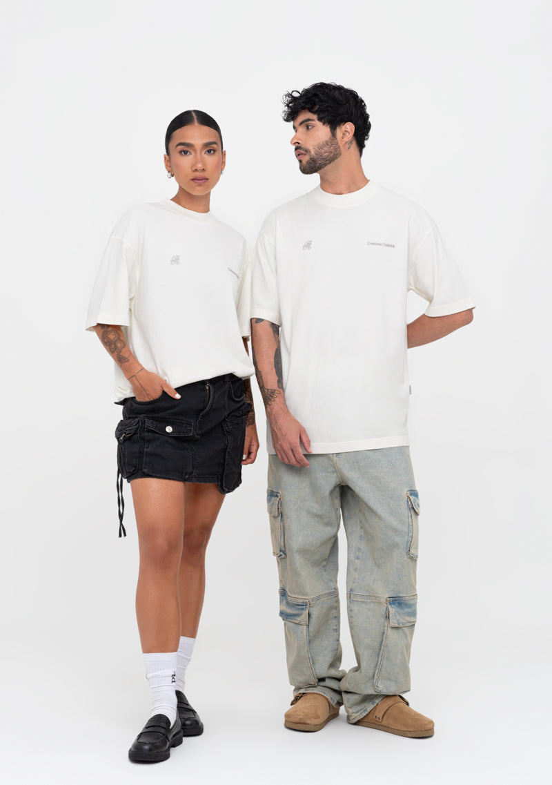 Áurea cream blurred t-shirt