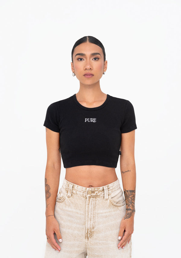 Áurea black crop top