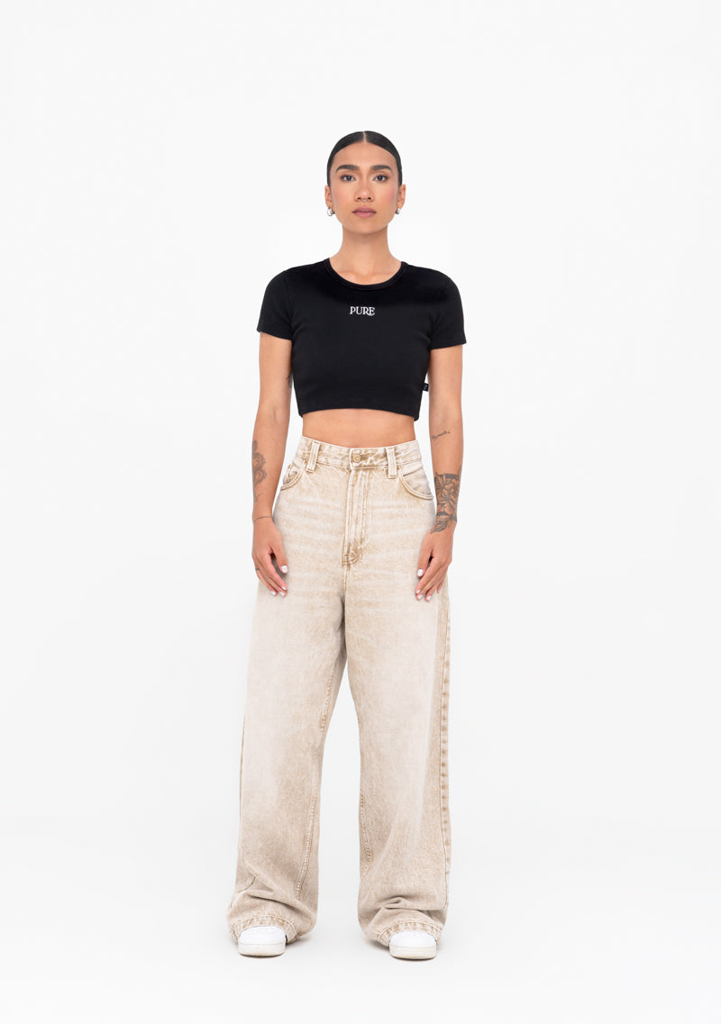 Áurea black crop top