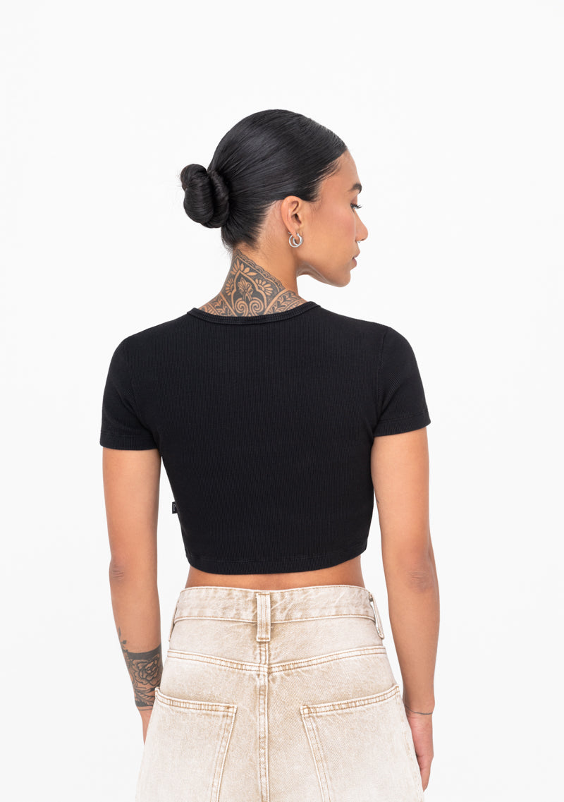 Áurea black crop top