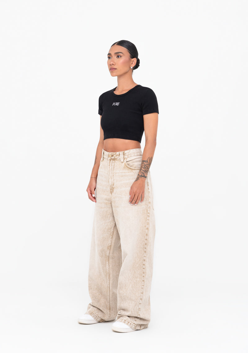 Áurea black crop top