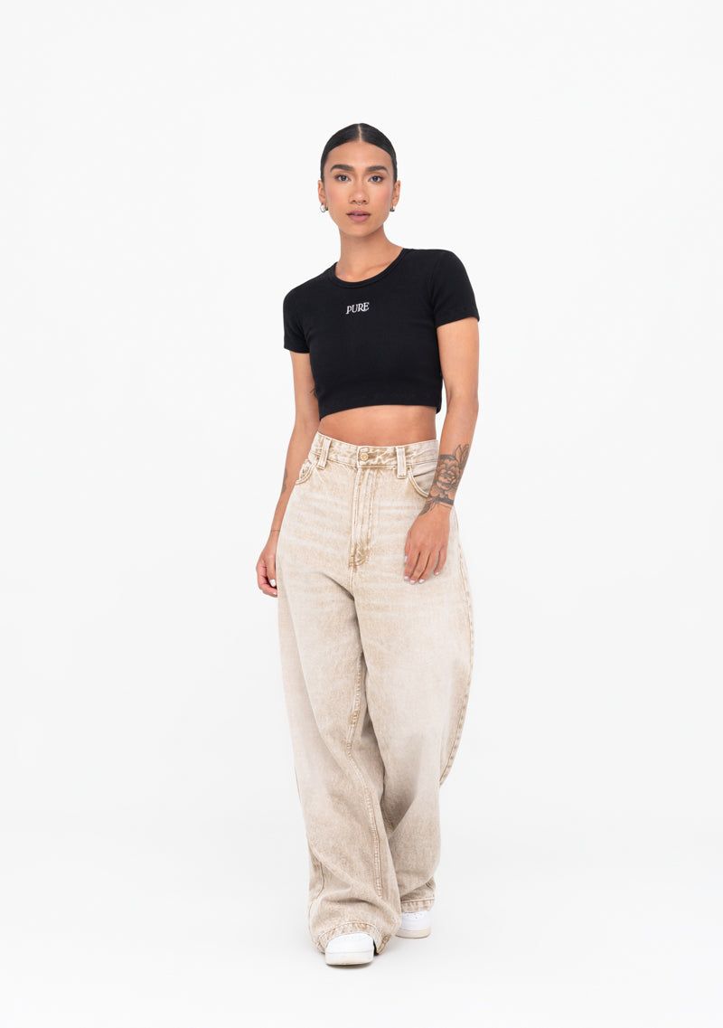 Áurea black crop top