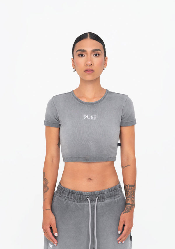 Áurea grey crop top