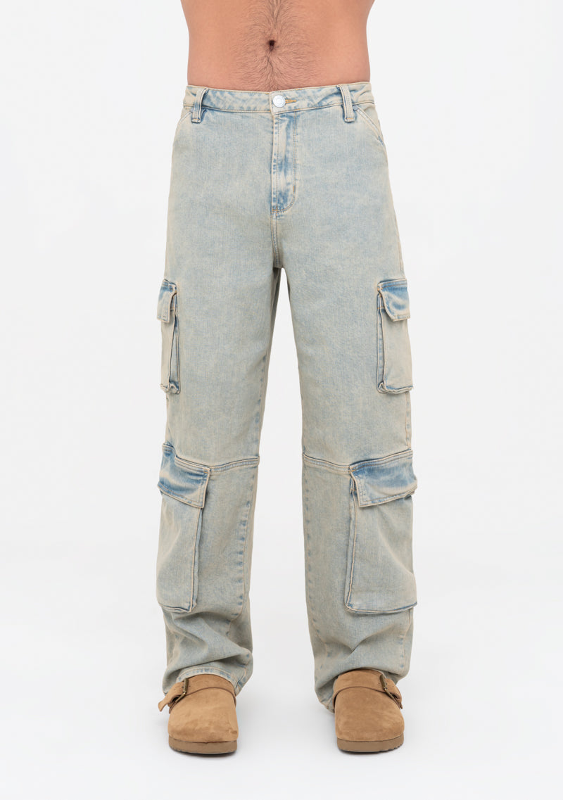 Classic Washed blue cargo pants