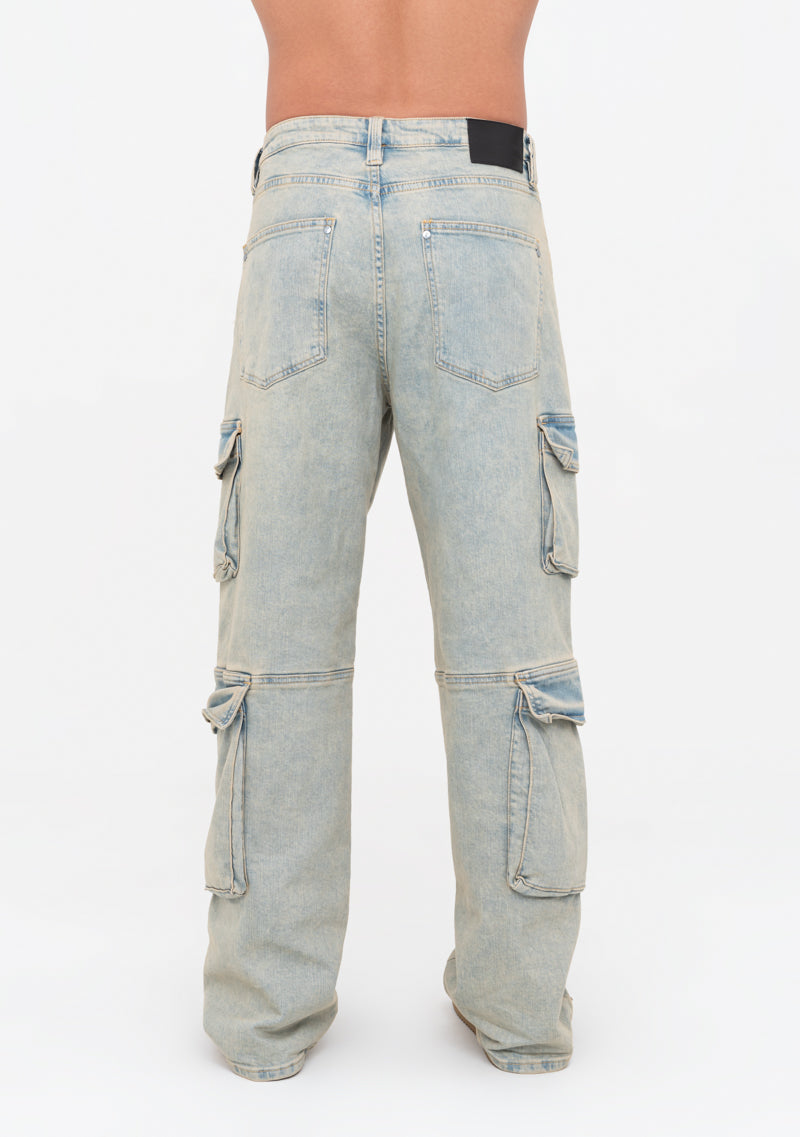 Classic Washed blue cargo pants