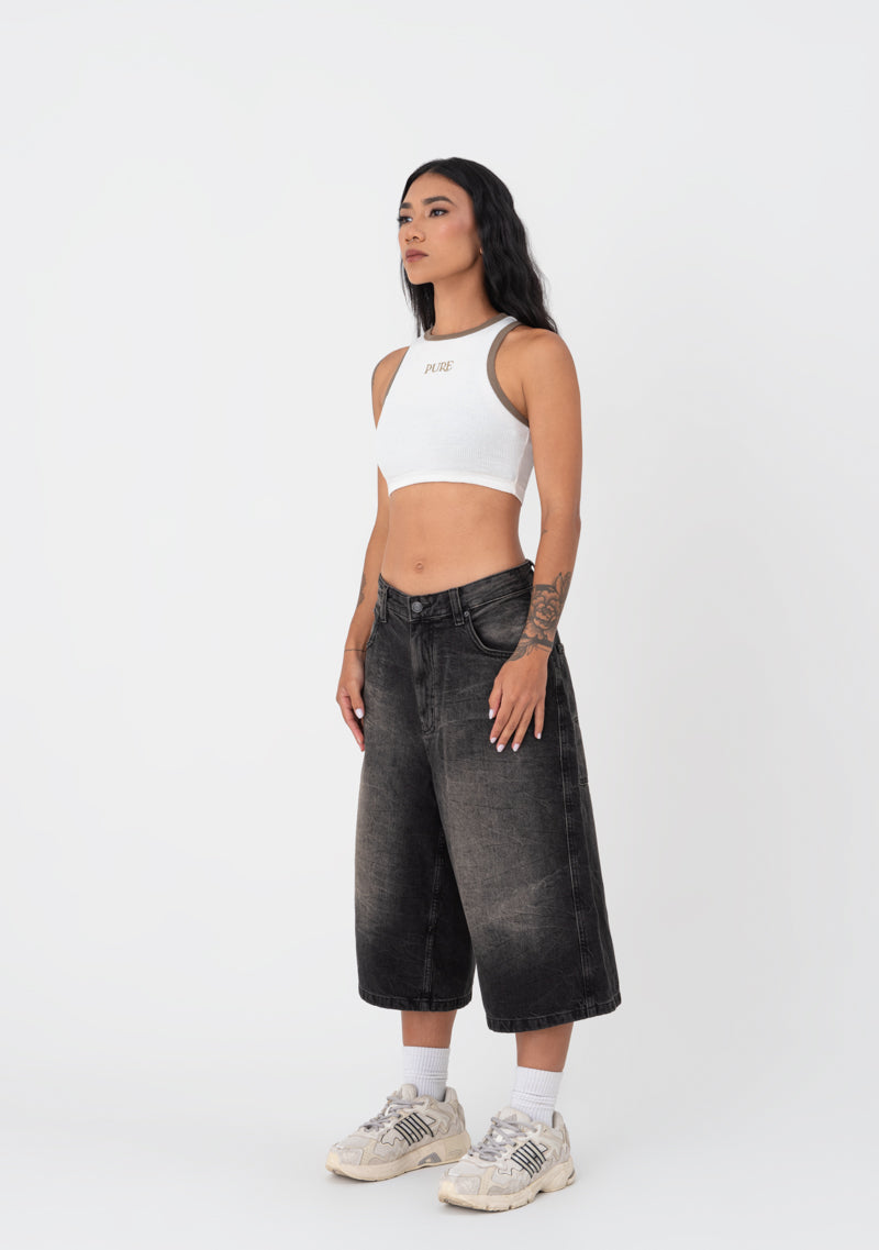 Atelier Cream - Brown Crop top